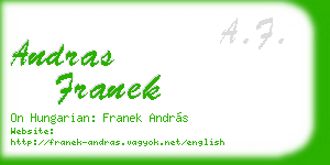 andras franek business card